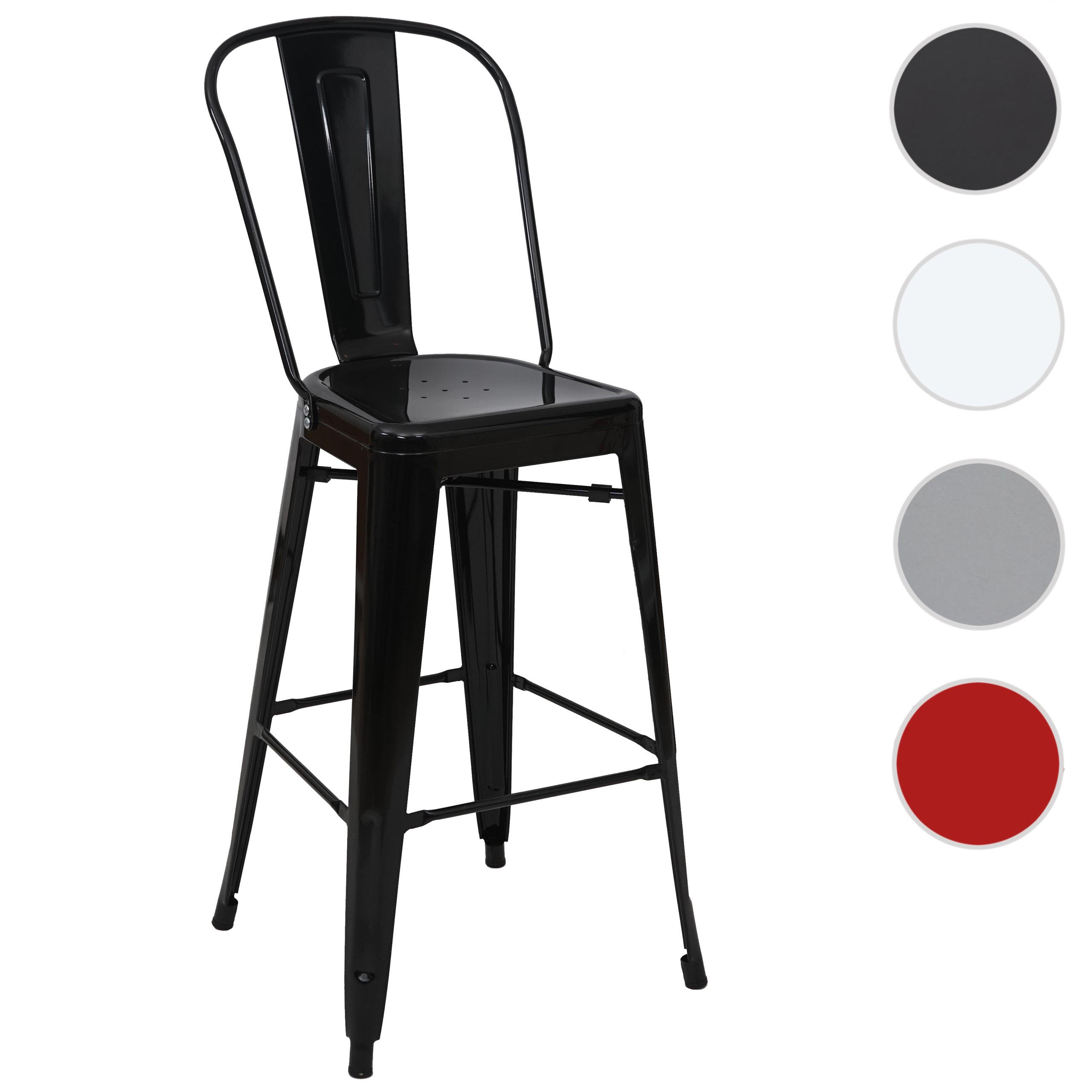 BARHOCKER METALL Schwarz - Schwarz, Metall (50/117/45cm) - MCW