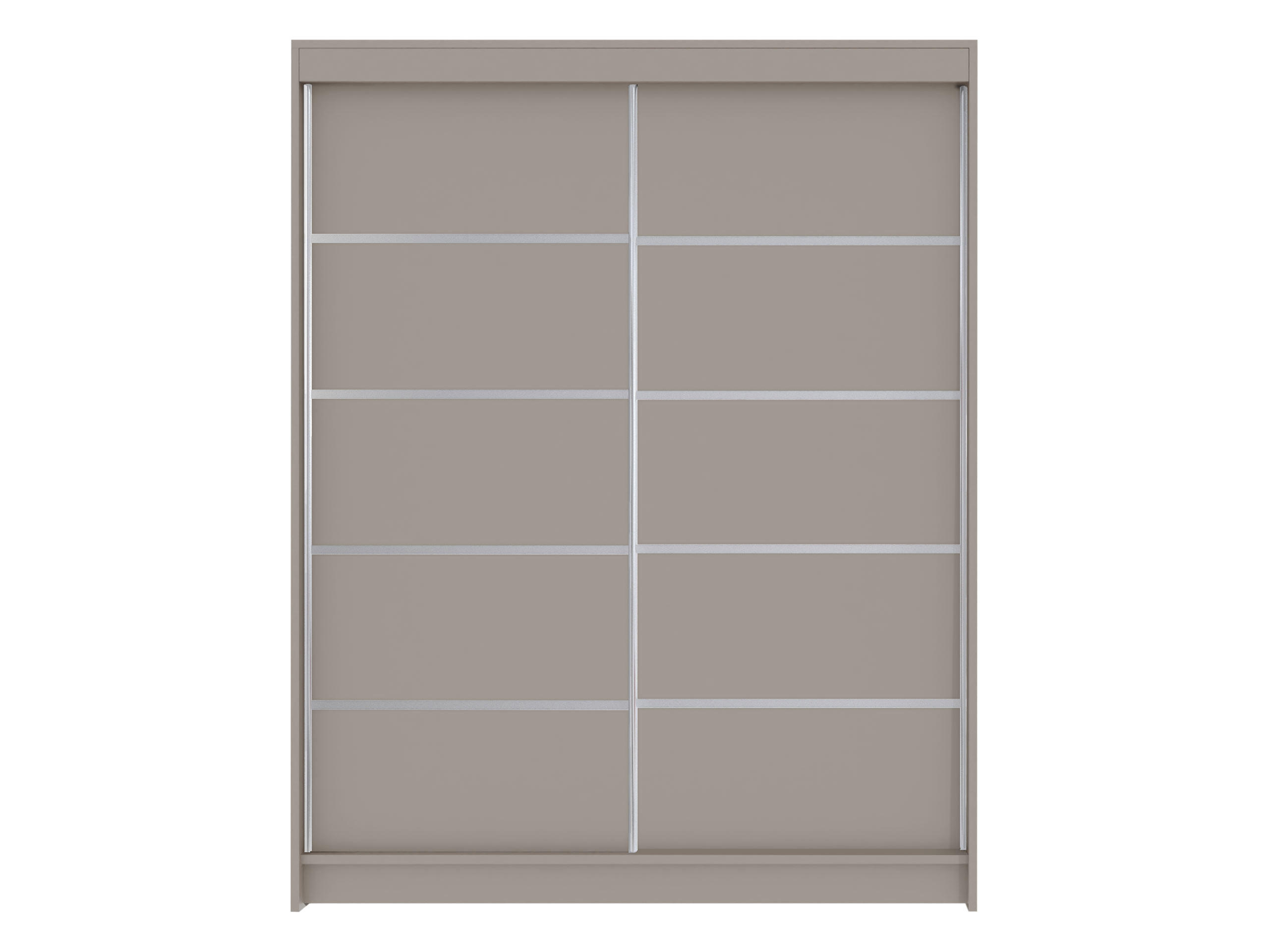 SCHWEBETÜRENSCHRANK Camino IV - Kaschmir/Silberfarben, Holzwerkstoff/Metall (150/200/58cm) - MIRJAN24