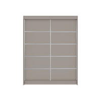 SCHWEBETÜRENSCHRANK Camino IV - Kaschmir/Silberfarben, Holzwerkstoff/Metall (150/200/58cm) - MIRJAN24