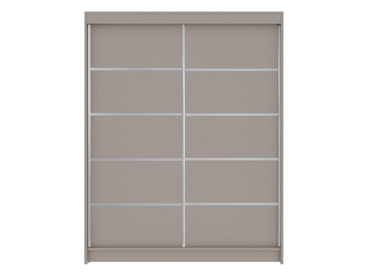 SCHWEBETÜRENSCHRANK Camino IV - Kaschmir/Silberfarben, Holzwerkstoff/Metall (150/200/58cm) - MIRJAN24