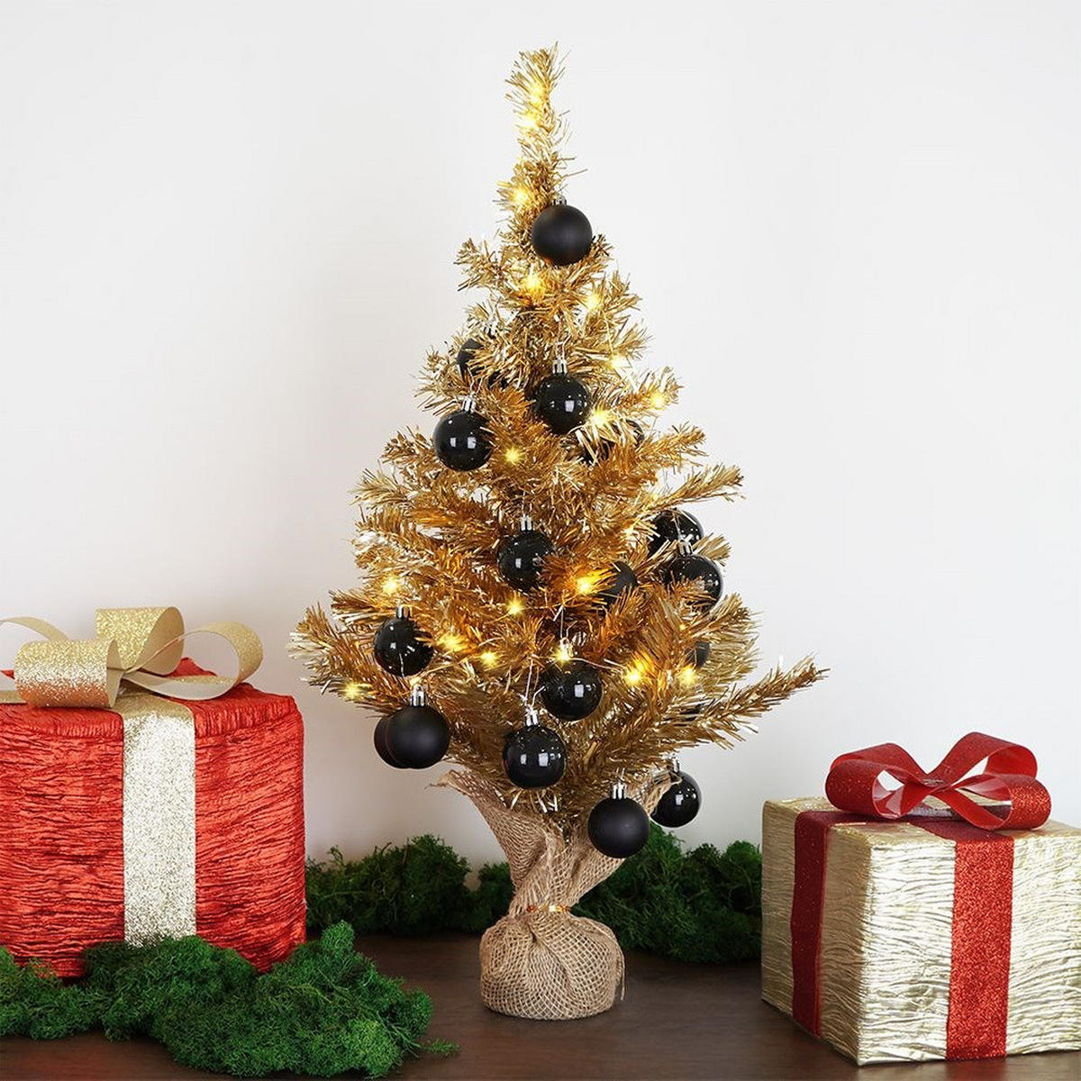 KÜNSTLICHER WEIHNACHTSBAUM glamour 60 cm Goldfarben - Goldfarben, Kunststoff (60cm) - Home Styling Collection