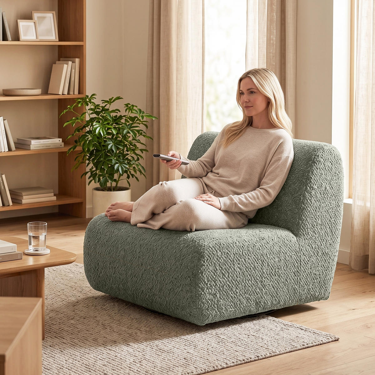 SESSEL Grau 90.0/70.0/70.0cm - Grau, Textil (70/70/90cm)