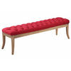 SITZBANK 150/38 cm Stoff rot - Rot/Naturfarben, Holz/Textil (150/46/38cm) - CLP