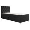 BOXBETT Chester 1, Seite: Links - Silberfarben/Schwarz, Holz/Textil (90/200cm) - MIRJAN24