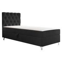 BOXBETT Chester 1, Seite: Links - Silberfarben/Schwarz, Holz/Textil (90/200cm) - MIRJAN24