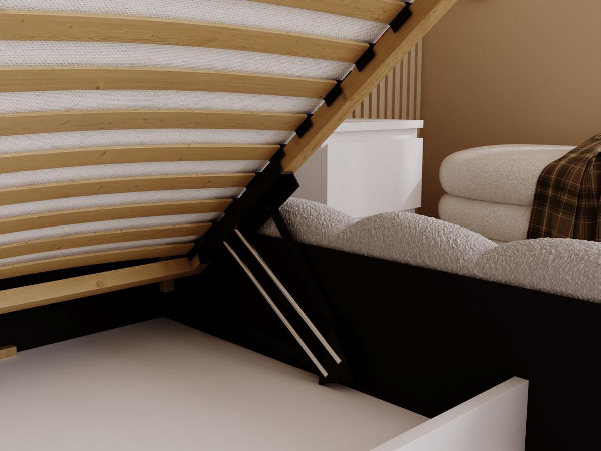 POLSTERBETT Smile 200x200 Bouclé-Stoff Hellgrau - Hellgrau, Textil (200/200cm) - Graingold