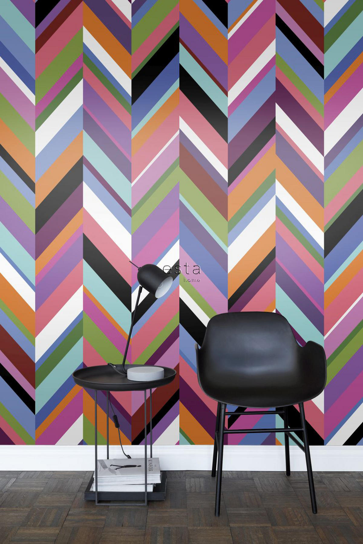 XXL-VLIESTAPETE Zickzack-Motiv 50 x 900 cm - Multicolor, Papier (50/900cm) - ESTAhome