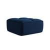 POUF Samt Stoff Blau - Blau/Schwarz, Kunststoff/Textil (80/43/93cm) - LaMiaSofa