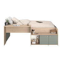 BETTKOMBINATION - 1 Person - holz - mandelgrün, naturfarben hell Mivona - Naturfarben/Grün, Holz (90/200cm) - Vente-Unique