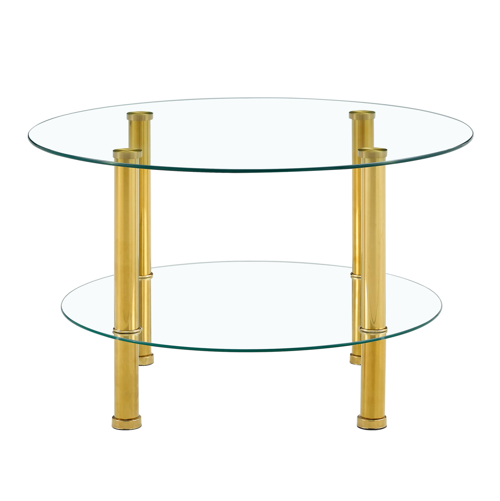 Okmyhome Couchtisch Gold 70x42x70 cm