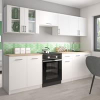 KÜCHENZEILE LECO 260 weiss matt - Weiß, Holzwerkstoff (260/82/46cm) - roe furniture