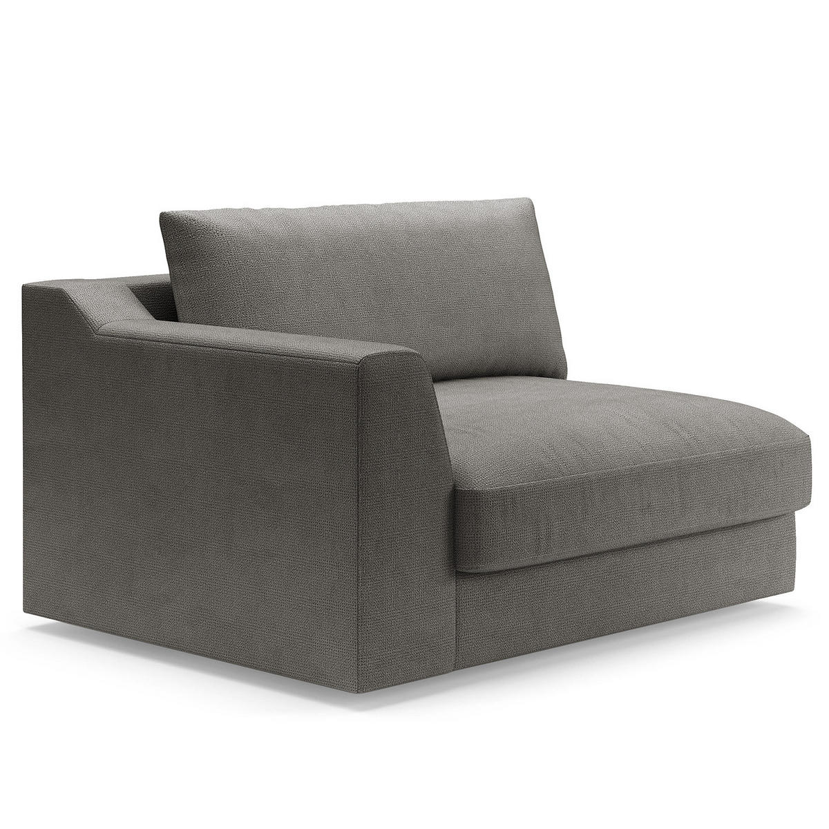 BIG-SOFA - Grau, Kunststoff/Textil (274/90/112cm) - home24
