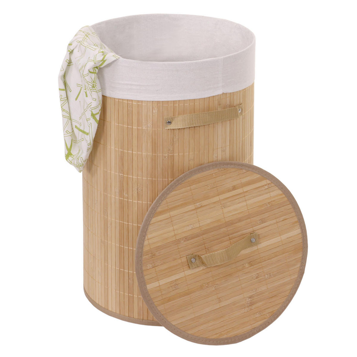 KOŠ NA PRÁDLO Dekor buk, krémovo biela - farba buka/krémová, drevo (35/59/35cm) - MCW