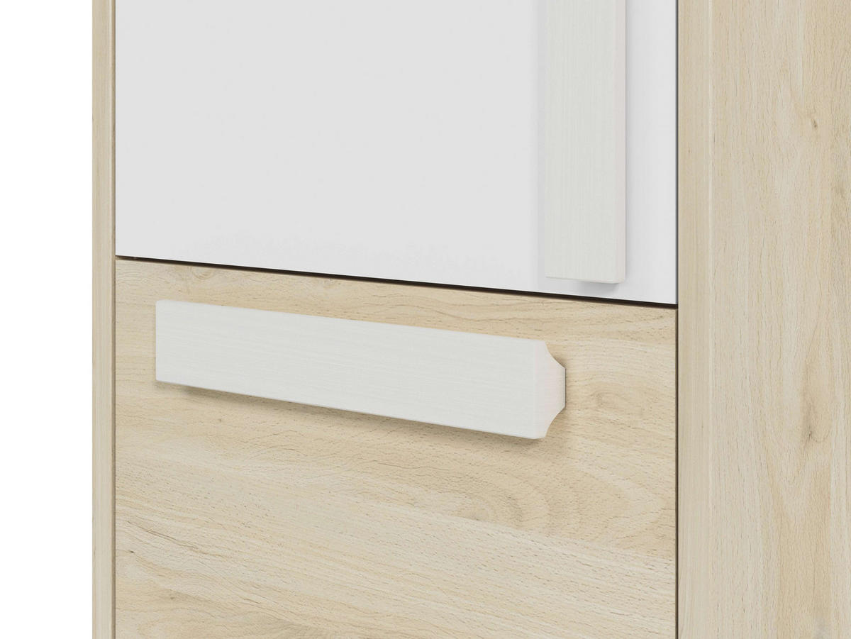 KLEIDERSCHRANK – DROP 0401 – 55 cm – Drop – Weiß - Weiß, Holzwerkstoff (55/199/40cm) - hi-markt