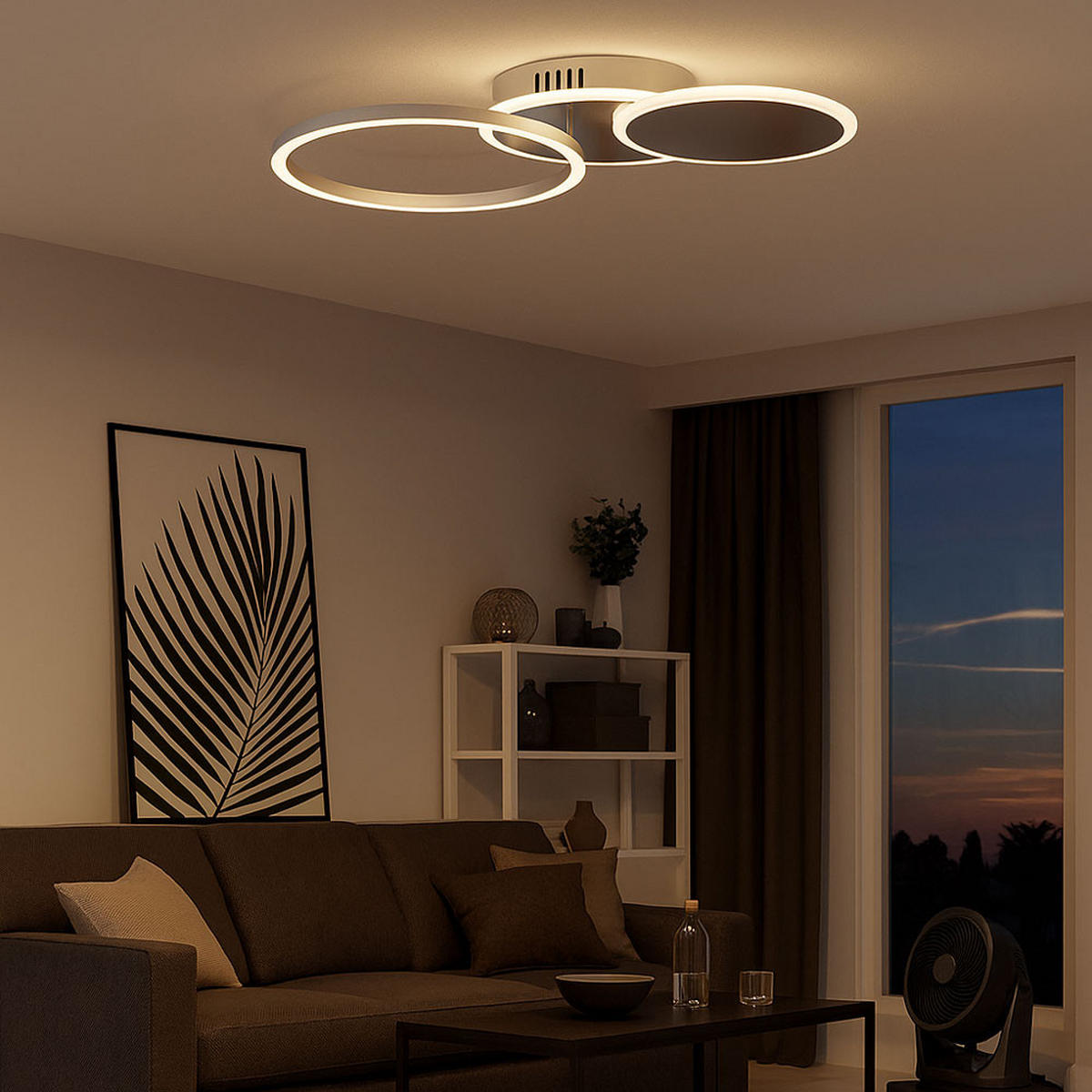 LED DECKENLEUCHTE SEVENT Silber - Silberfarben, Metall (50/33.4/8.2cm)