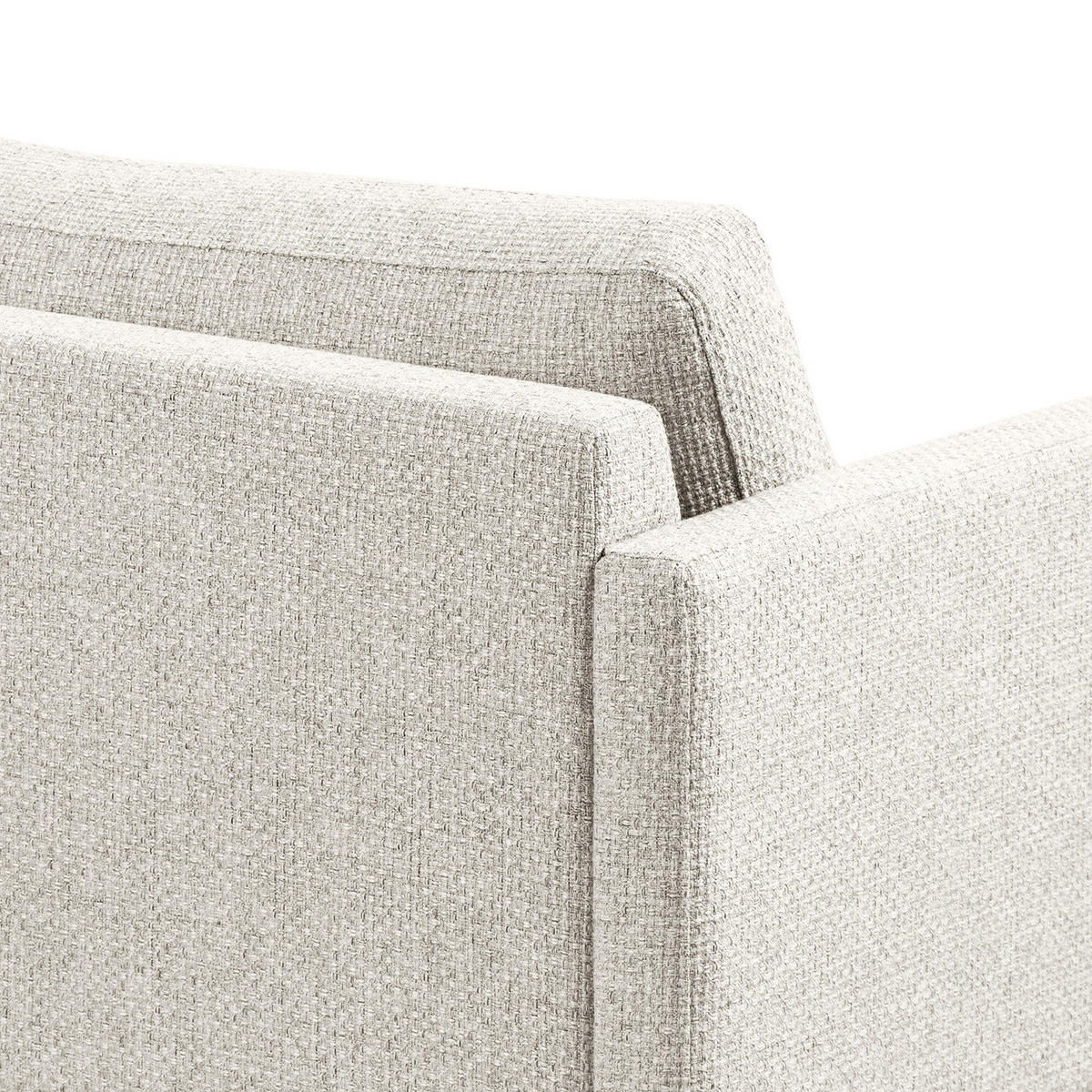 3-SITZER SOFA - Hellgrau, Textil/Metall (196/82/94cm) - home24