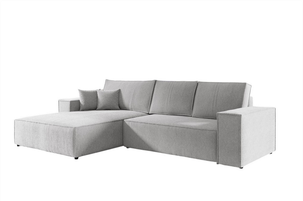 ECKSOFA Levio - Greige, Holzwerkstoff/Textil (294/185cm) - Fun Möbel