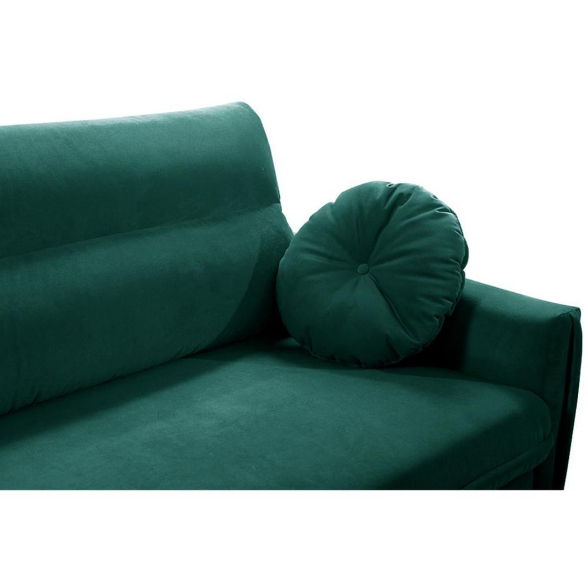 SOFA 3-SITZER Belweder Velours dunkelgrün - Wengefarben/Dunkelgrün, Holz/Textil (268/95/94cm) - Beautysofa