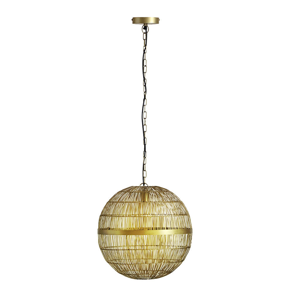 LED HÄNGELEUCHTE Messing Altmessing - Messingfarben, Metall (40/40/120cm) - Globo Lighting