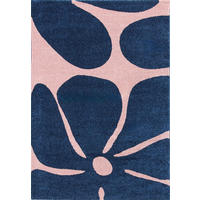 TEPPICH vintage blume blau Groovy 80x140 cm - Blau, Textil (80/140cm) - Nazar Rugs