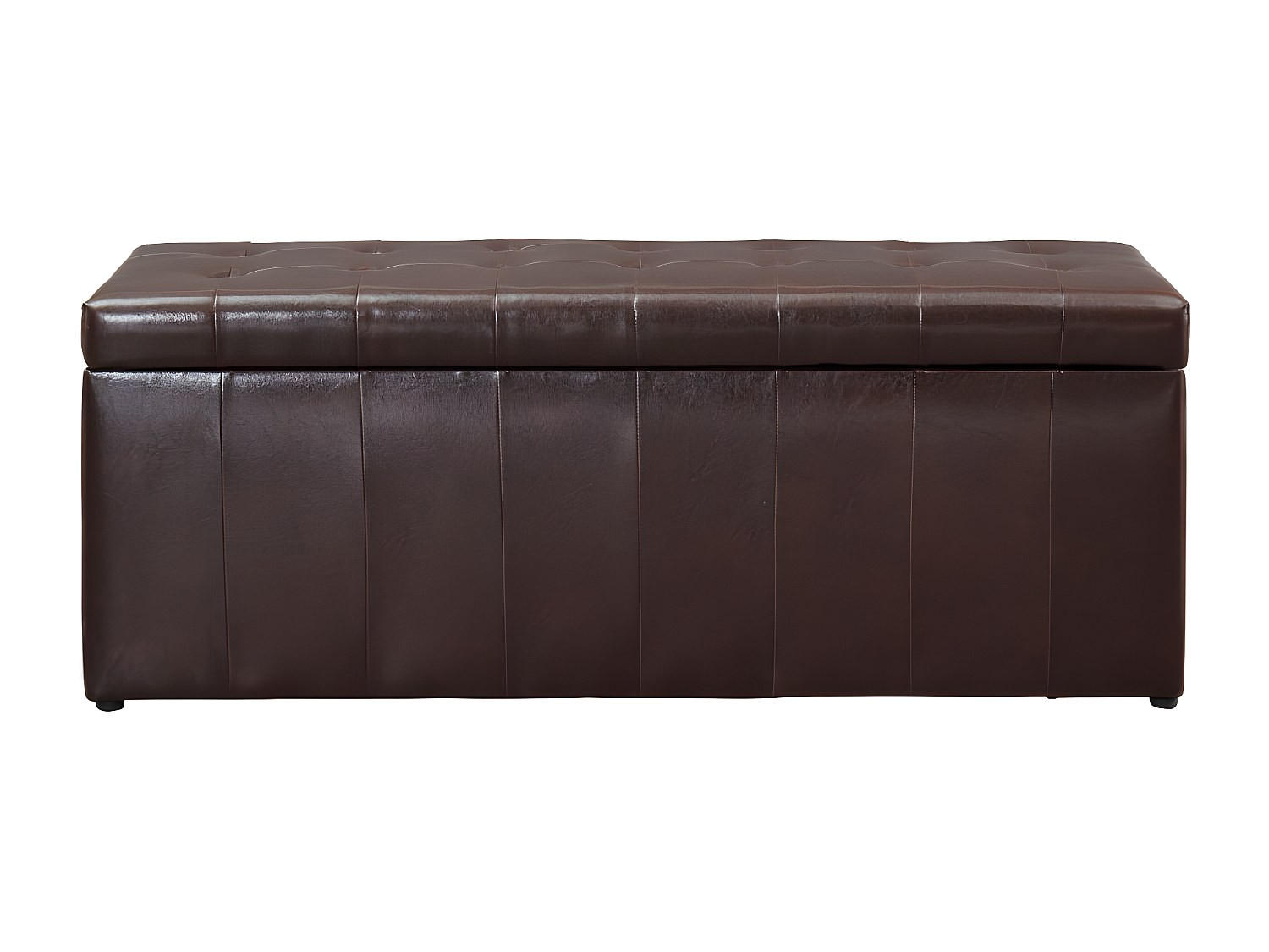 SITZBANK - 1 Person - Kunstleder - Schokoladenbraun - CONCIERTO - Braun, Leder (130/49/49cm) - Vente-Unique