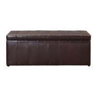 SITZBANK - 1 Person - Kunstleder - Schokoladenbraun - CONCIERTO - Braun, Leder (130/49/49cm) - Vente-Unique