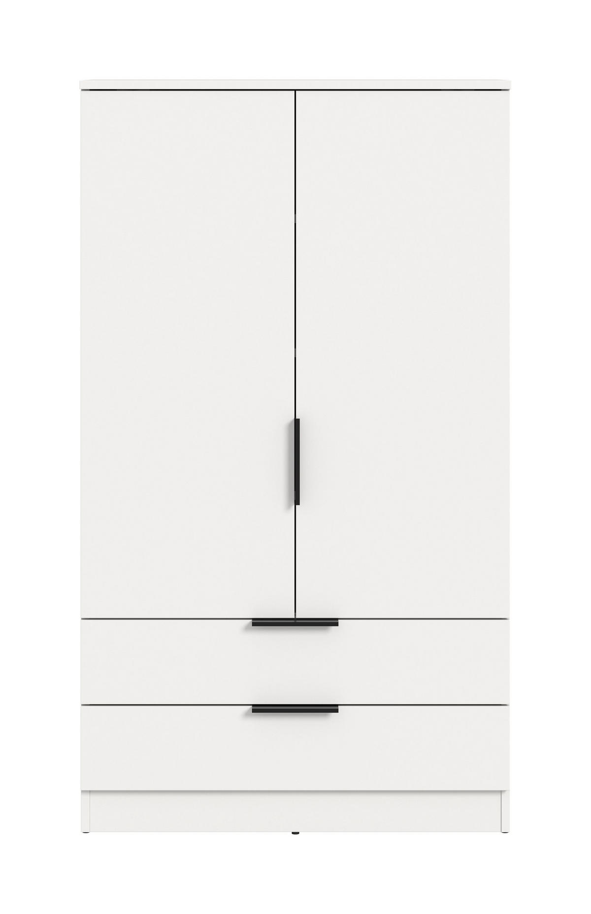 WÄSCHESCHRANK Alvas (B/H/T: ca. 80/140/37 cm) in weiß/weiß - Weiß, Holzwerkstoff (80/140/37cm)