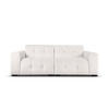 SOFA Kendal aus Samt hellgrau 4 Sitzplätze - Hellgrau, Textil (255/79/103cm) - Micadoni