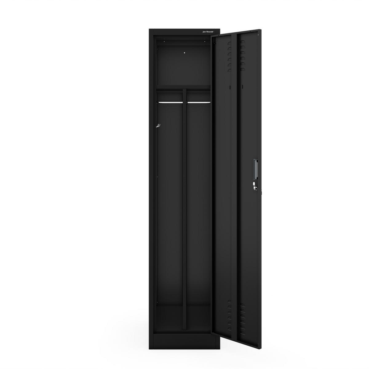 METALL-ARBEITSSCHRANK KACPER 1 Plus - Schwarz, Metall (40/180/50cm) - Jan Nowak