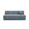 BETTSOFA TESSO Grau Kordstoff mit Schlaffunktion - Grau, Holz (202/74/94cm) - MASSENO