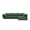 ECKSOFA rechts Kaelle aus Chenille-Stoff flaschengrün 4 Sitzplätze - Dunkelgrün, Textil (171/308cm) - Micadoni