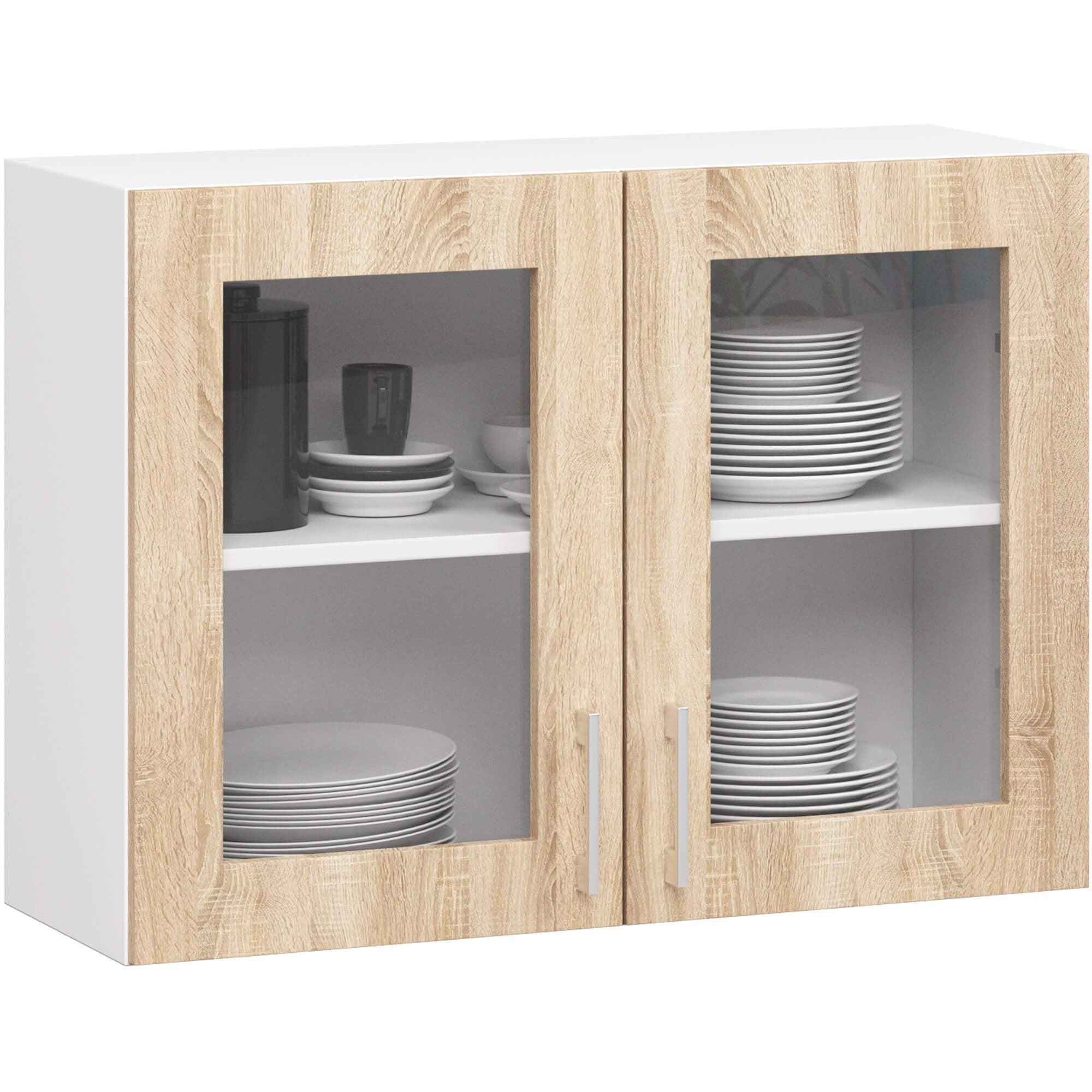 RAUMHIRSCH FURNITURE ZÁVĚSNÁ SKŘÍŇ Bílá, dub Sonoma 58/80/30,5