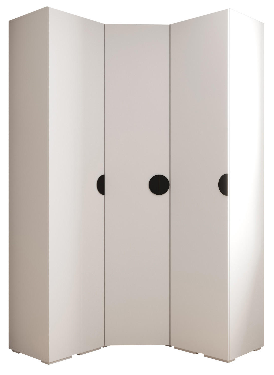 Abiks Möbel Garderoben-Set Weiß, Schwarz 131.7x236.7x47 cm