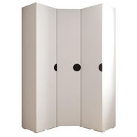 GARDEROBEN-SET 236,7/131,7/47 - Schwarz/Weiß, Holz/Kunststoff (131.7/236.7/47cm) - Abiks Möbel