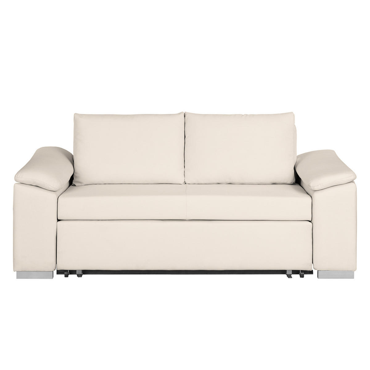 SCHLAFSOFA mit schräger Armlehne - Creme, Textil (170/90/90cm) - home24