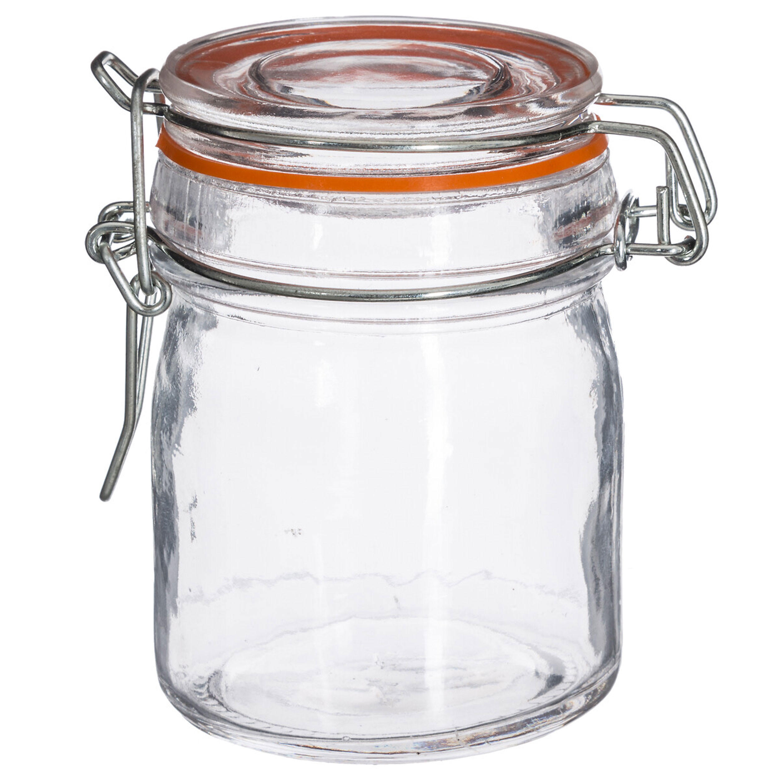 EINMACHGLÄSER 8er-Set mit Silikondichtung und Bügelverschluss, Glas, 150 ml - Transparent, Glas (0.15L) - 5five Simply Smart