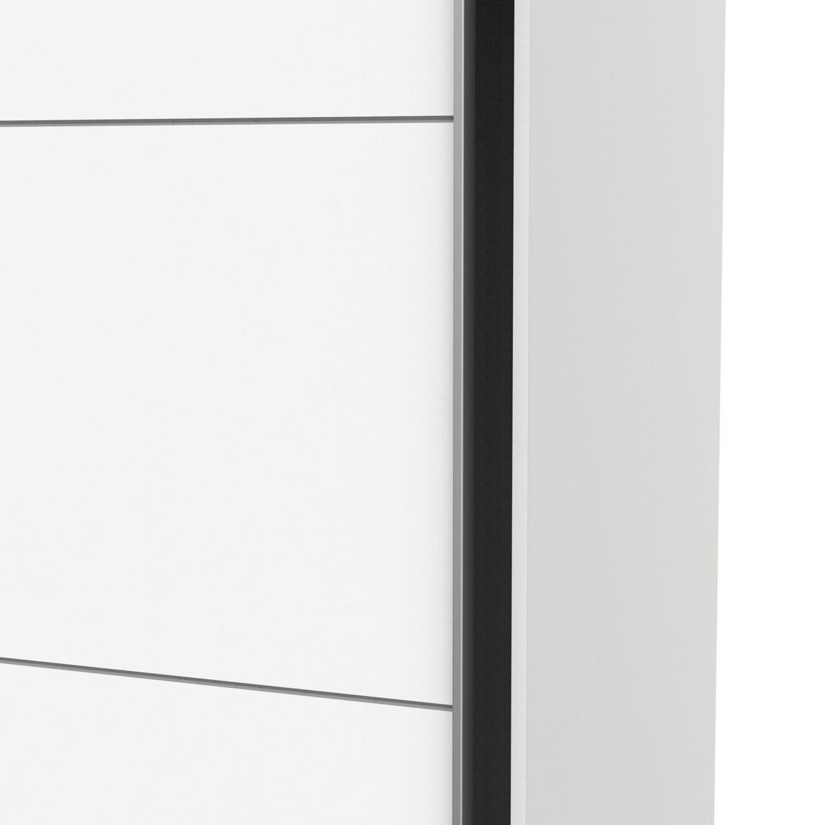 KLEIDERSCHRANK mit 2 Schiebetüren Ghost - L194,5 cm - Weiß, Holz (194/203/60cm) - Demeyere