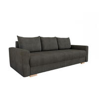 3-SITZER-SCHLAFSOFA ELMA mit Bettfunktion, dunkelgrau - Dunkelgrau, Holz (92.5/79/230cm) - Panda Möbel