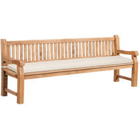 GARTENBANK Teakbank Dabel Holz Creme Holzbank 240cm - Creme, Holz (240/93/61cm) - DELUKE