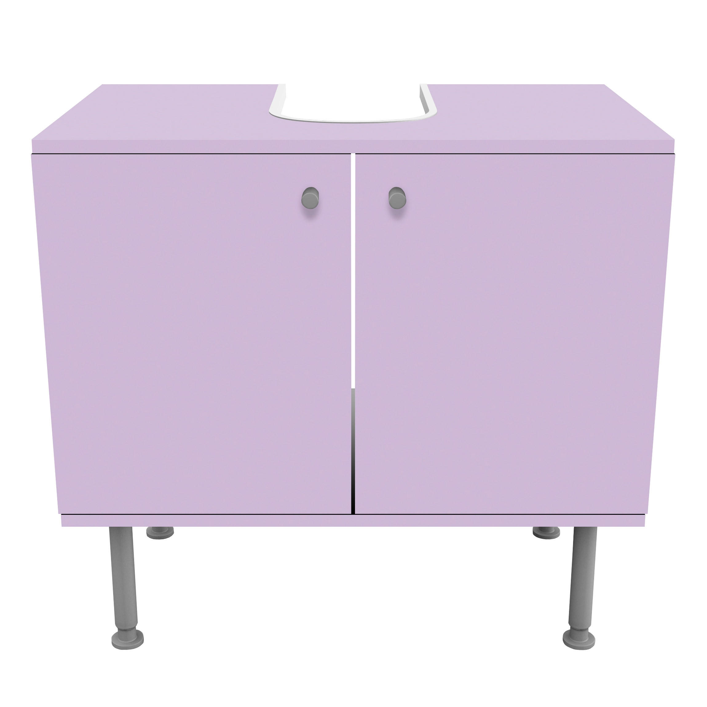WASCHBECKENUNTERSCHRANK Colour Lavender 60/55/35 cm - Violett, Holzwerkstoff (60/55/35cm) - Bilderwelten