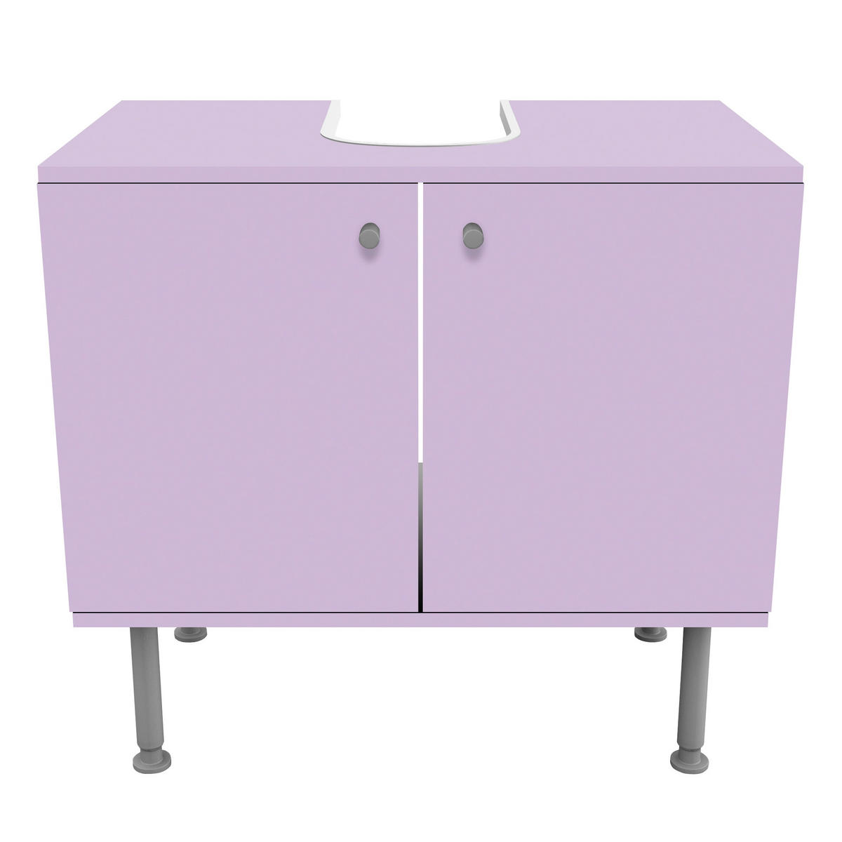 WASCHBECKENUNTERSCHRANK Colour Lavender 60/55/35 cm - Violett, Holzwerkstoff (60/55/35cm) - Bilderwelten