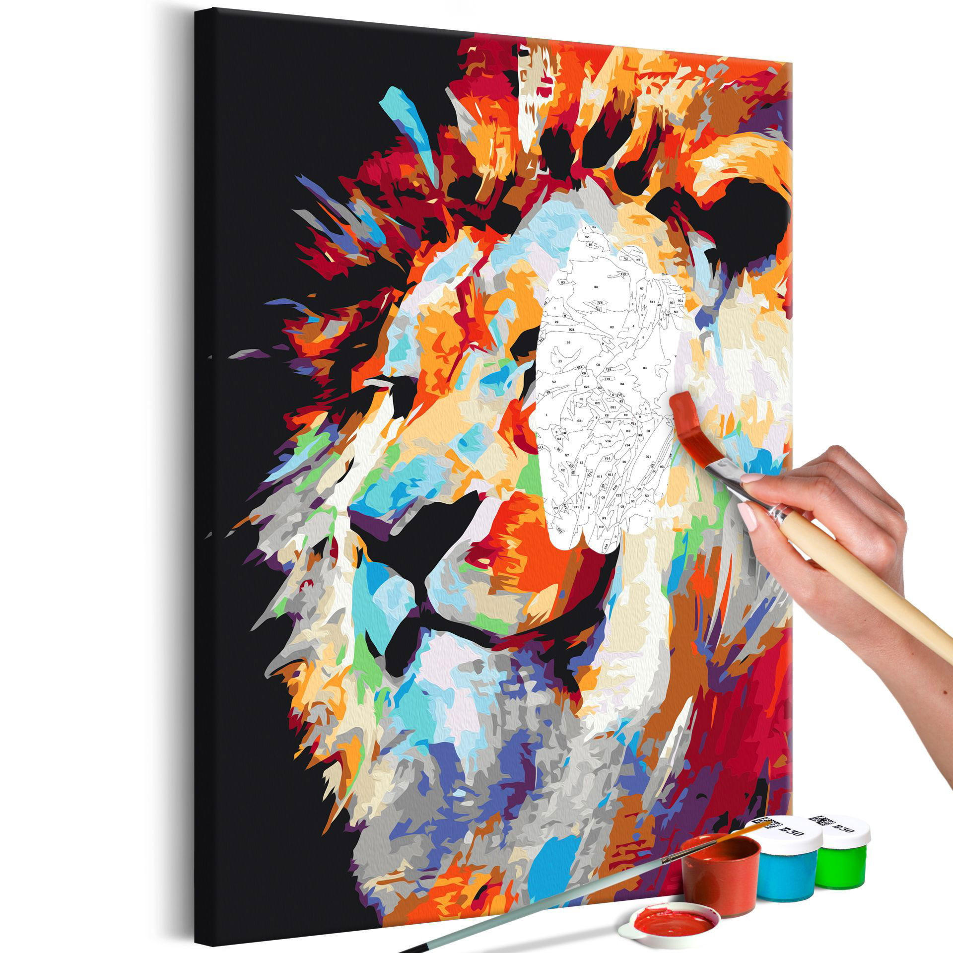 MALEN NACH ZAHLEN 40/50 cm - Multicolor, Textil (1.4/50cm) - KUNSTLOFT