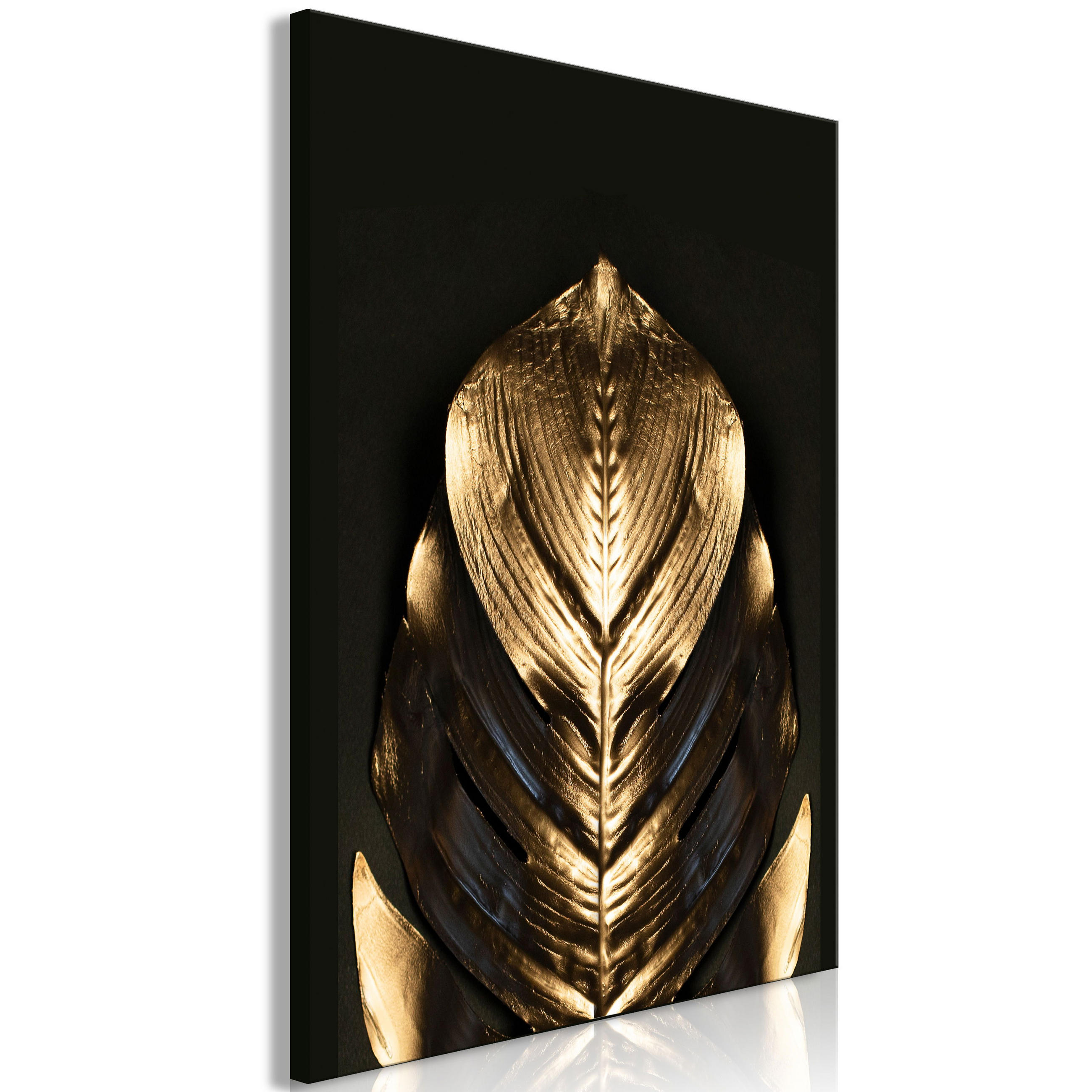 KUNSTDRUCK Gold 80/120 cm - Goldfarben/Schwarz, Textil (80/120cm) - KUNSTLOFT