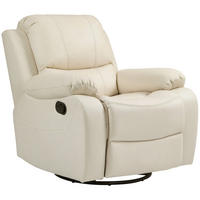 RELAXSESSEL, Schwarz/Cremeweiß, Polyester, Stahl - Weiß, Kunststoff (100/98/93cm) - HOMCOM