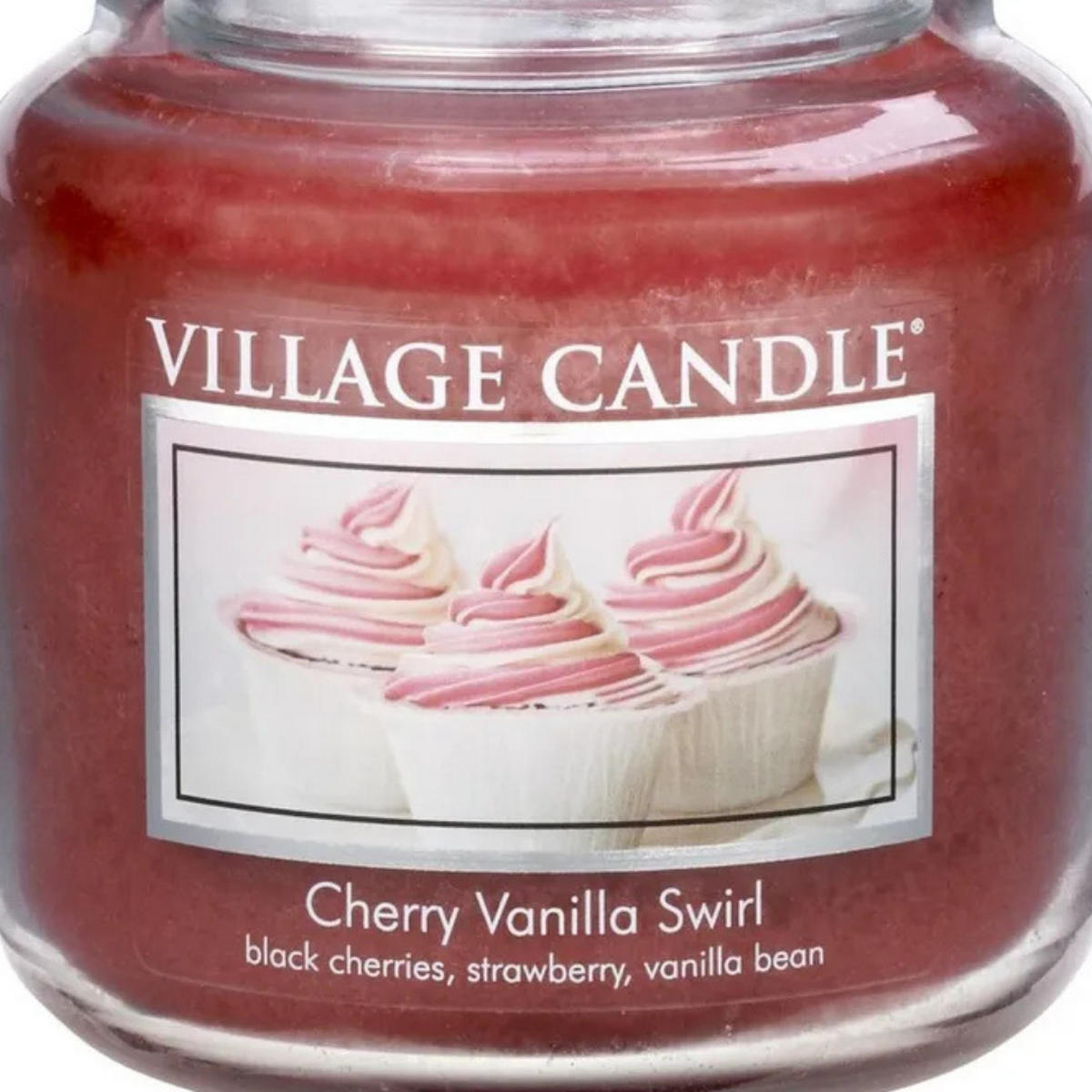 DUFTKERZE Cherry Vanilla Swirl Rot 411 g Glas - Kirschrot, Glas/Paraffin (13cm) - Village Candle