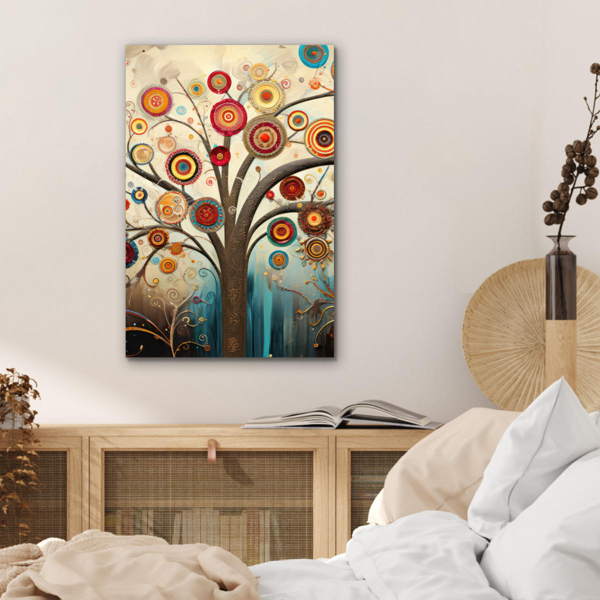 METALLBILD Baum - Baum des Lebens - Farbe 40x60 cm - Braun, Metall (40/60cm) - MuchoWow