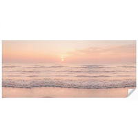 TAPETE - Sonne - Strand - Rosa - 450x200 cm - Hellrosa, Papier (450/200cm) - OnlyWow