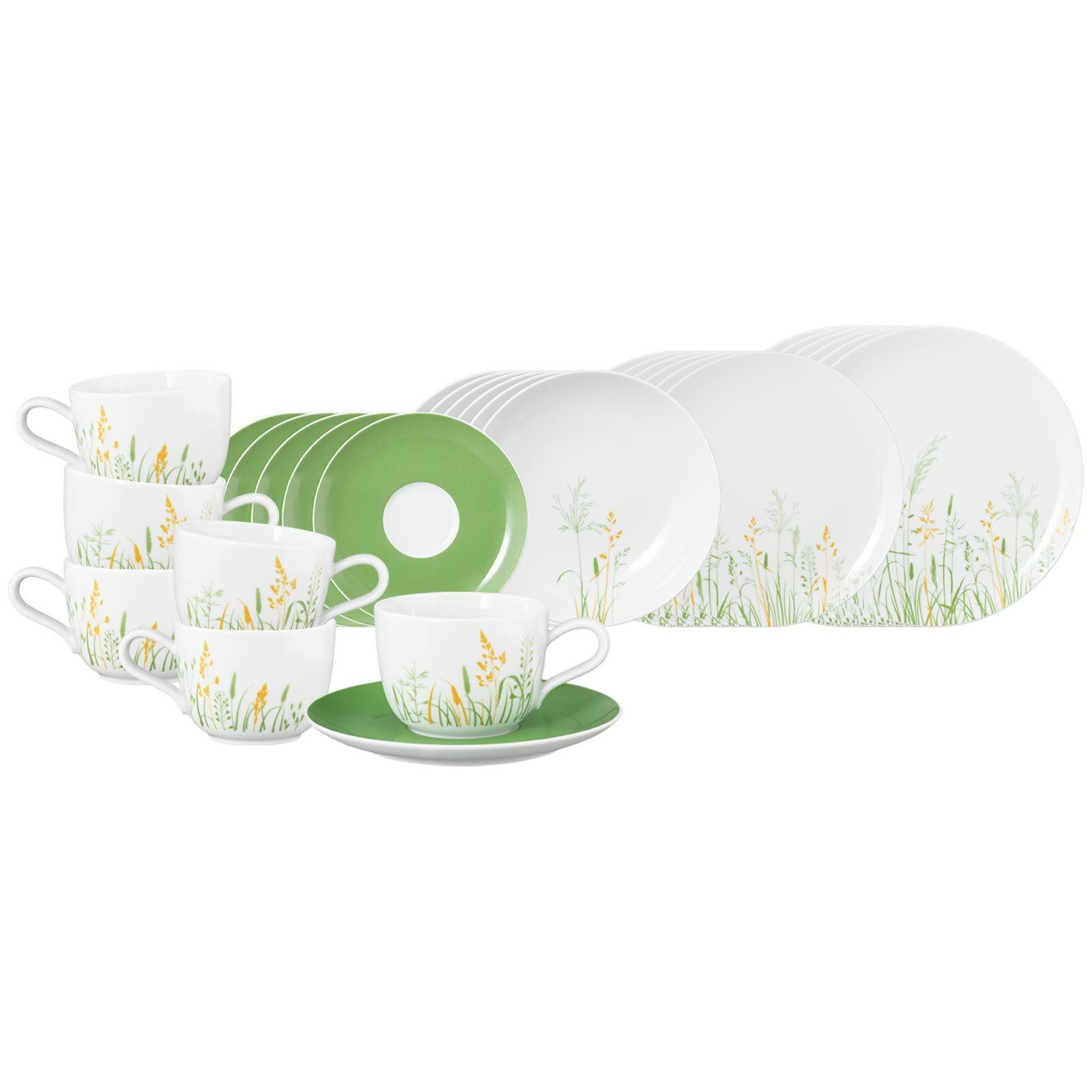 KOMBISERVICE Liberty Meadow Grasses grün 30er Set - Grün, Keramik (1/1/1cm) - Seltmann Weiden