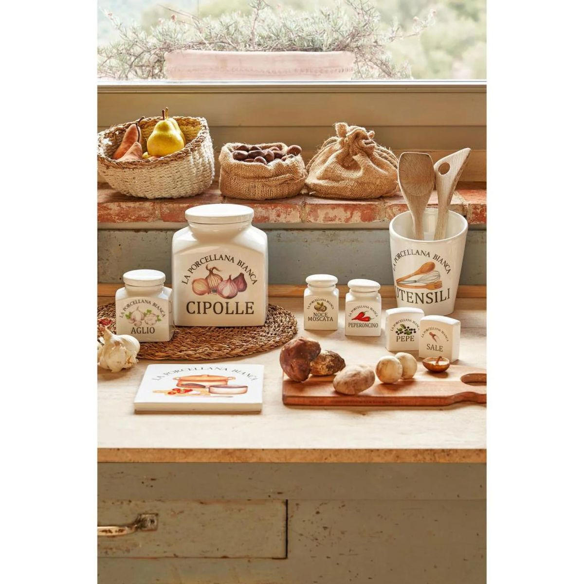 UTENSILIENBEHÄLTER 14 x 15 x 18 cm - Multicolor, Keramik (15/18/14cm)