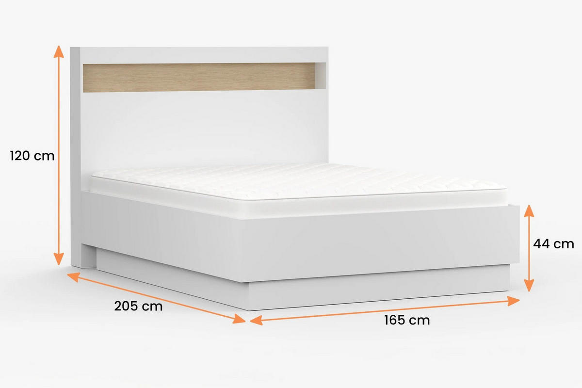 BETT SAVI 160/200 cm in Weiß - Weiß, Holzwerkstoff (160/200cm) - Deine Möbel 24